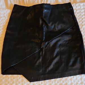 Black Leather Dynamite Skirt Medium